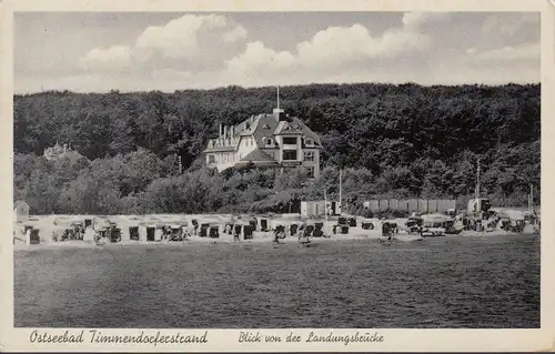 Timmendorfer plage, vue depuis le pont d'atterrissage, plage courue en 1936