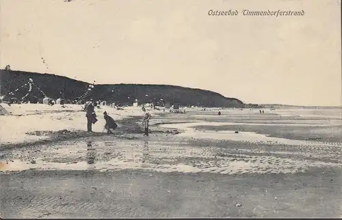 Timmendorfer Plage, plage à marée basse, courue 1912