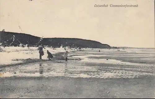 Timmendorfer Strand, Strand bei Ebbe, gelaufen 1912