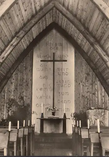 Ahrenshoop, Kirche, Inneres, Altar, gelaufen 1967