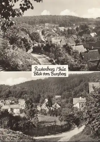 Rastenberg, Blick vom Burgberg, Stadtansichten, gelaufen 1968
