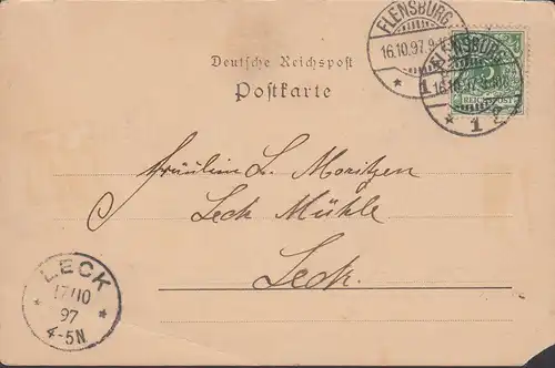 Glücksburg, Strandhotel, gelaufen 1897