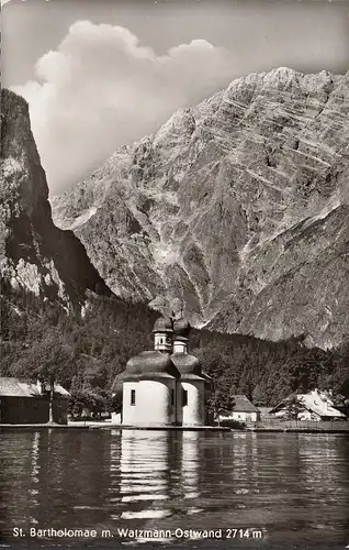 St. Batholomä mit Watzmann- Ostwand, ungelaufen