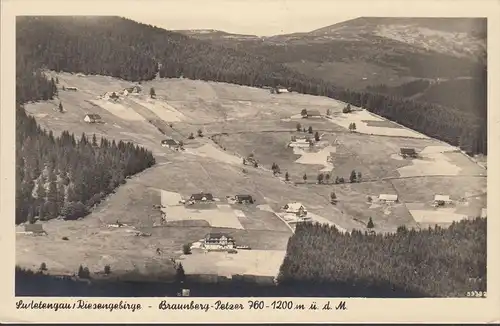 Sudetengau, Montagnes géantes, Petzer Braunberg, Vue de la ville, incurvée