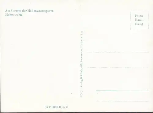 Am Stausee der Hohenwartesperre, Stadtansicht, ungelaufen