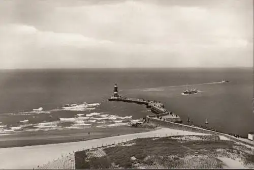 Warnemünde, Blick auf Mole, ungelaufen