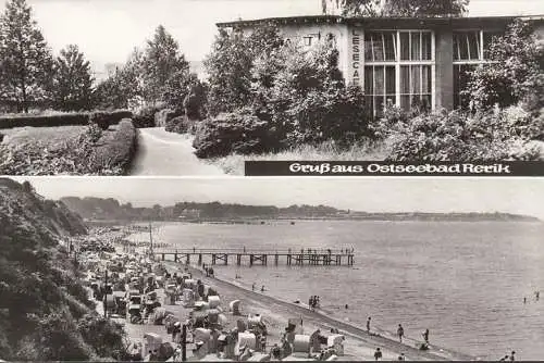 AK Rerik, Lesecafe, Strand, Strandkörbe, gelaufen 1979