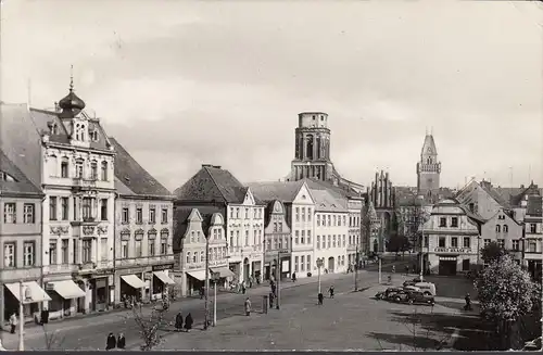 Cottbus, Altmarkt, Geschäfte Ernst Haase, Wolsdoff, gelaufen 1961