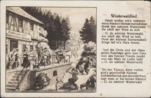 Westerwaldlied, Gasthaus Westerwälder Hannes, Feldpost, gelaufen 1942