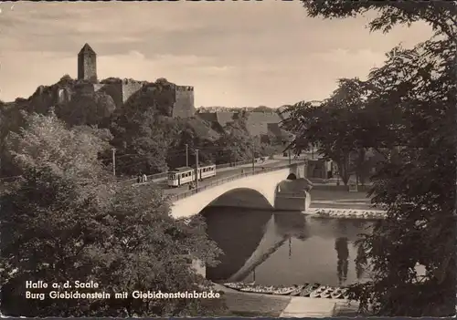 Halle/Saale, Burg Giebichenstein mit Giebichensteinbrücke, ungelaufen