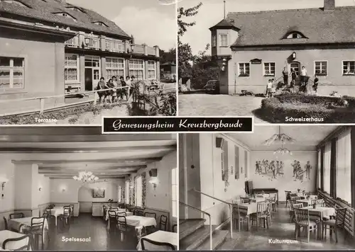 Jauernick-Buschbach, Genesungsheim Kreuzbergbaude, Speisesaal, Kulturraum, gelaufen 1977