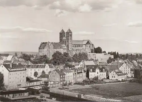 Quedlinburg, vue de la ville, stylo Que dlinbourg, couru