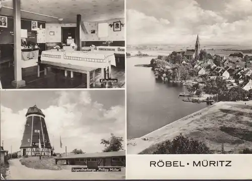 Röbel, Jugendherberge Philipp Müller, Stadtansicht, gelaufen 1968