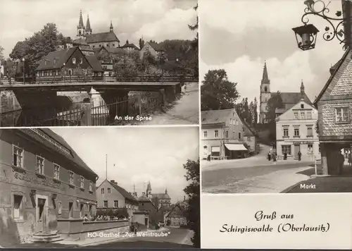 Schirgiswalde, Gasthof Zur Weintrabe, marché, magasins, couru 1970