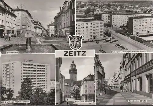 Zeitz, Wohnhochhaus, Rathaus, Leninstraße, gelaufen