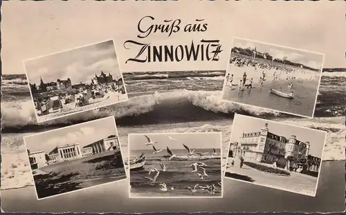 Zinnowitz, Strandansichten, gelaufen 1961