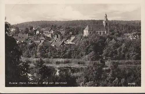 AK Buckow, Blick vom Storchnest, Stadtansicht, gelaufen 1974