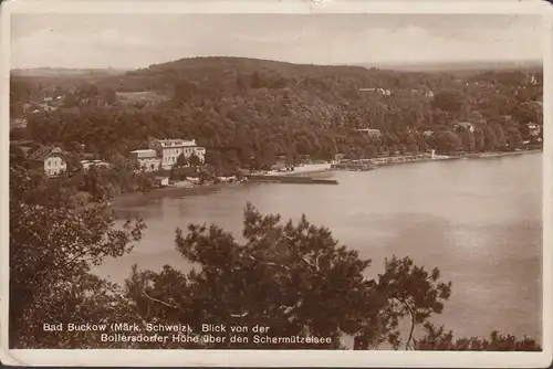 Bad Buckow, Blick von der Bollersdorfer Höhe, Schermützelsee, gelaufen