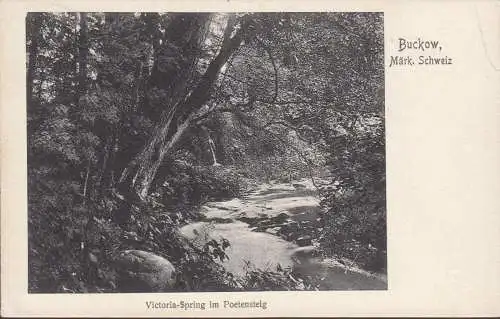 Bad Buckow, Victoria-Spring im Poetensteig, gelaufen 1911