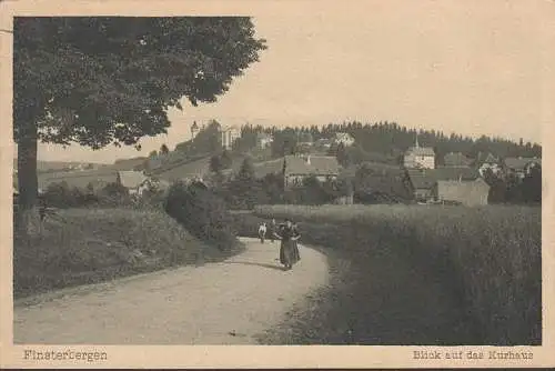 AK Finsterbergen, Blick auf des Kurhaus, gelaufen 