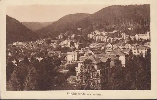 Friedrichroda, Blick vom Kurhaus, Stadtansicht, ungelaufen