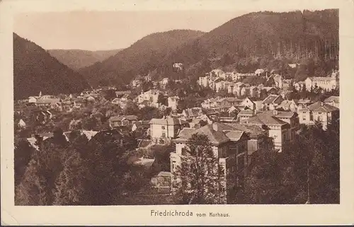 Friedrichroda, vue depuis le Kurhaus, Vue sur la ville, incurvée
