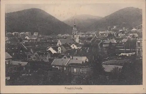 Friedrichroda, vue de la ville, incurvée