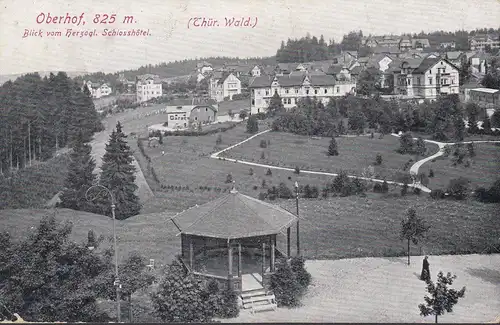 Oberhof, Blick vom Herzoglichen Schloßhotel, gelaufen 1916