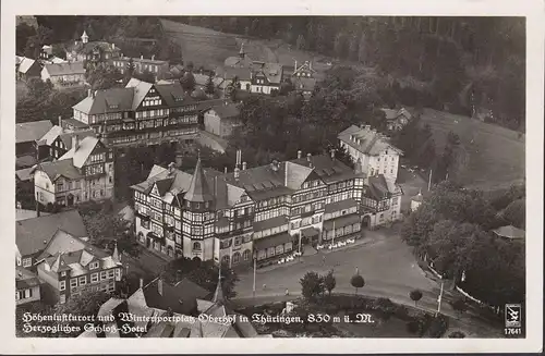 Oberhof, Hôtel du château du duc, photo aérienne, incurvée