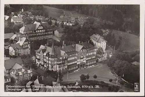 Oberhof, Hôtel du château du duc, photo aérienne, incurvée