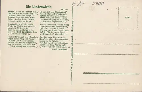 AK Bad Godesberg, Aennchen Haus, Godenburg,  Der Lindengarten, ungelaufen