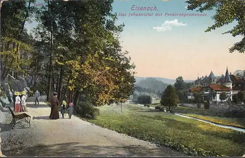 Eisenach, Johannistal mit Feodorenpromenade, ungelaufen