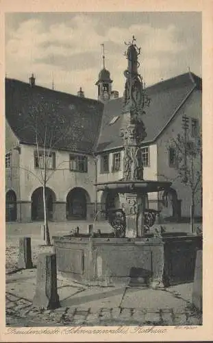 Freudenstadt, Rathaus, Brunnen, ungelaufen