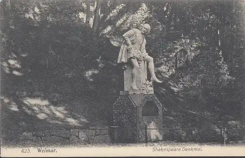 Weimar, Shakespeare Denkmal, ungelaufen