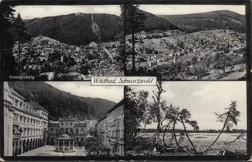 Bad Wildbad, Adolf Hitler Platz, Wildsee, Sommerberg, gelaufen 1937