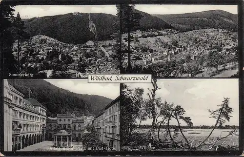Bad Wildbad, Adolf Hitler Platz, Wilssee, Sommerberg, couru 1937