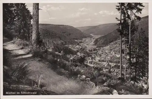 Bad Wildbad, vue panoramique, couru 1938