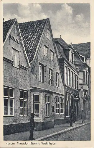 Husum, Theodor-Storm-Wohnhaus, gelaufen 1943