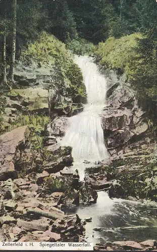 Champ de cellules, cascade de la vallée du miroir, incurvée