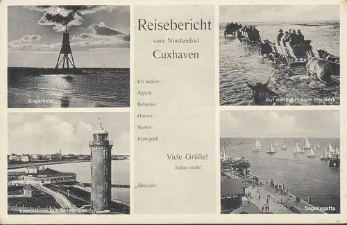 Cuxhaven, Kugelbake, Leuchtturm, Seepavillon, Seeregatta, ungelaufen
