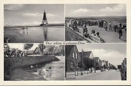 Cuxhaven-Döse, Kugelbake, Promenade, Straßenpartie, ungelaufen