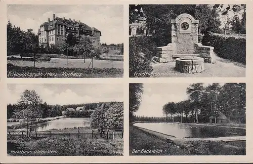 Friedrichsbrunn, Kurhaus, Forsthaus, Badeteich, Brunnen, ungelaufen