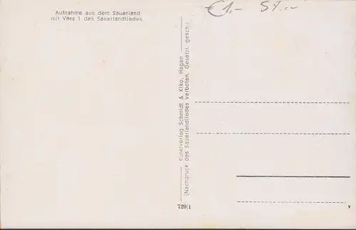 Sauerlandlied, Sauerland, du grünes Land, Robert Zündorf, ungelaufen