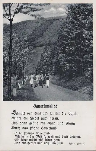 Sauerlandlied, Schnürt den Rücksack, Robert Zündorf, gelaufen