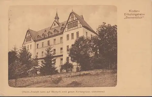 Frankenthal, Kinder Erholungsheim Sonnenblick, Werbe-AK, gelaufen