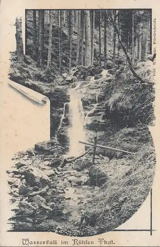 Friedrichroda, Wasserfall im Kühlen Thal, ungelaufen