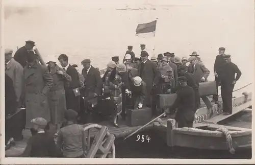 Helgoland, embarquement des passagers de Helgolland , AK photos .