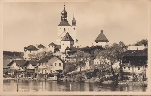 Pluie, forêt bavaroise, vue de la ville, église, couru en 1938