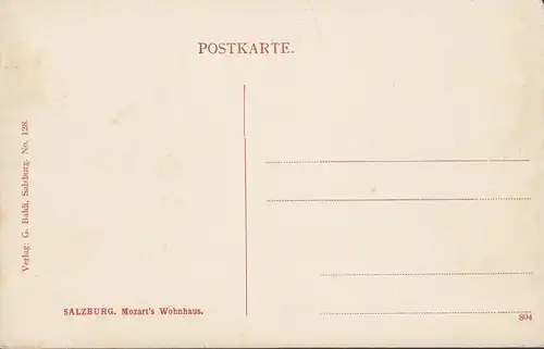 Salzbourg, Mozart-Wohnhaus, Saltburg Tageblatt, Librairie, librairie non-fréquemment