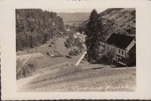 AK Weißbach, Pension Schwarz, Mi.Nr. DR. 662 und zurück, gelaufen 1936